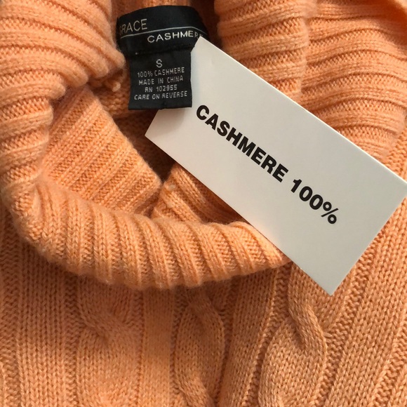 GRACE BEAUTIFUL 100% CASHMERE SWEATER SIZE S-M - Picture 7 of 9